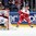 MOSCOW, RUSSIA - MAY 13: Denmark's Nikolaj Ehlers #24 looks for a scoring chance against Latvia's Elvis Merzlikins #30 during preliminary round action at the 2016 IIHF Ice Hockey World Championship. (Photo by Andre Ringuette/HHOF-IIHF Images)

